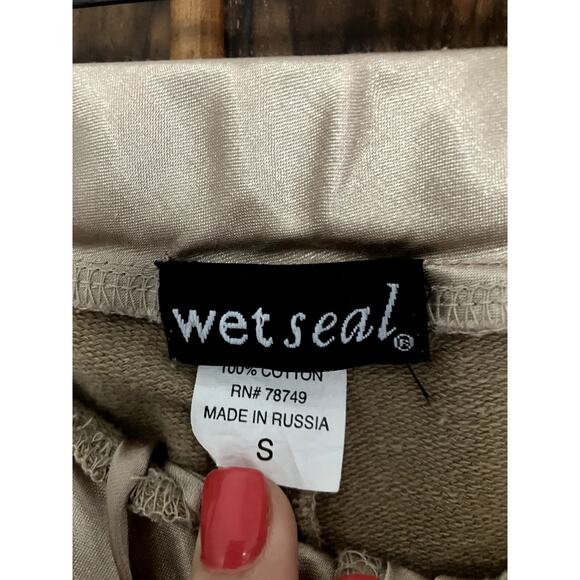 VINTAGE Y2K Wet Seal Scrunch String Lounge Pants Flare Low Rise Satin Small S - Picture 3 of 8